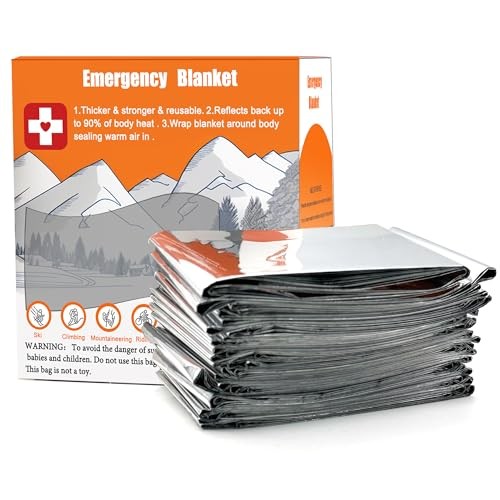 ANLOKE Emergency Blankets (10 Pack) – Plus Size Space Essential for Hiking