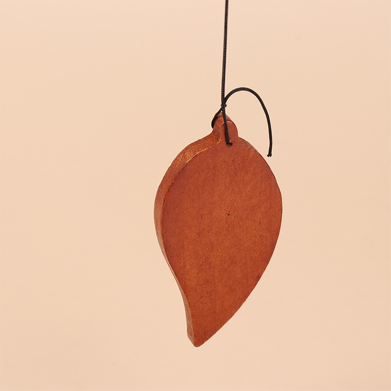 1Pc 6 Tubes Aluminum Pipe Wind Chimes With Hook And Wooden Leaf Hanging Tag