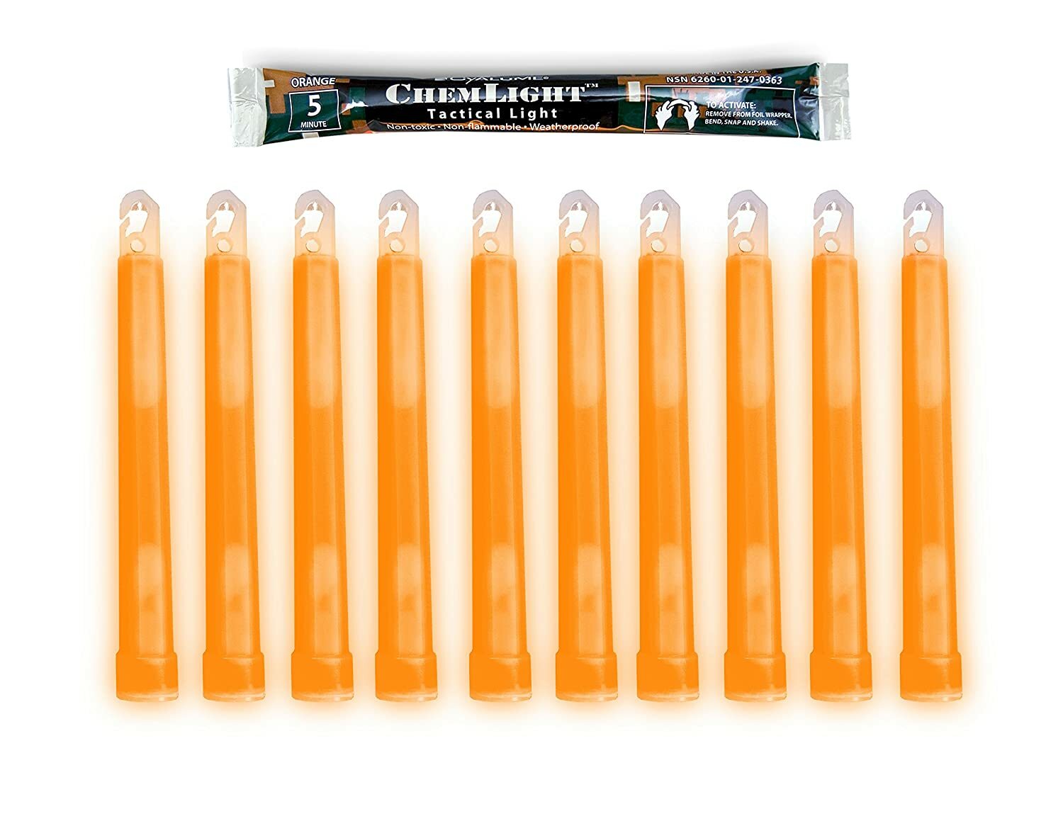Orange Cyalume ULRTA HI Standard Issue for U.S. Military Personnel EX 7/2022