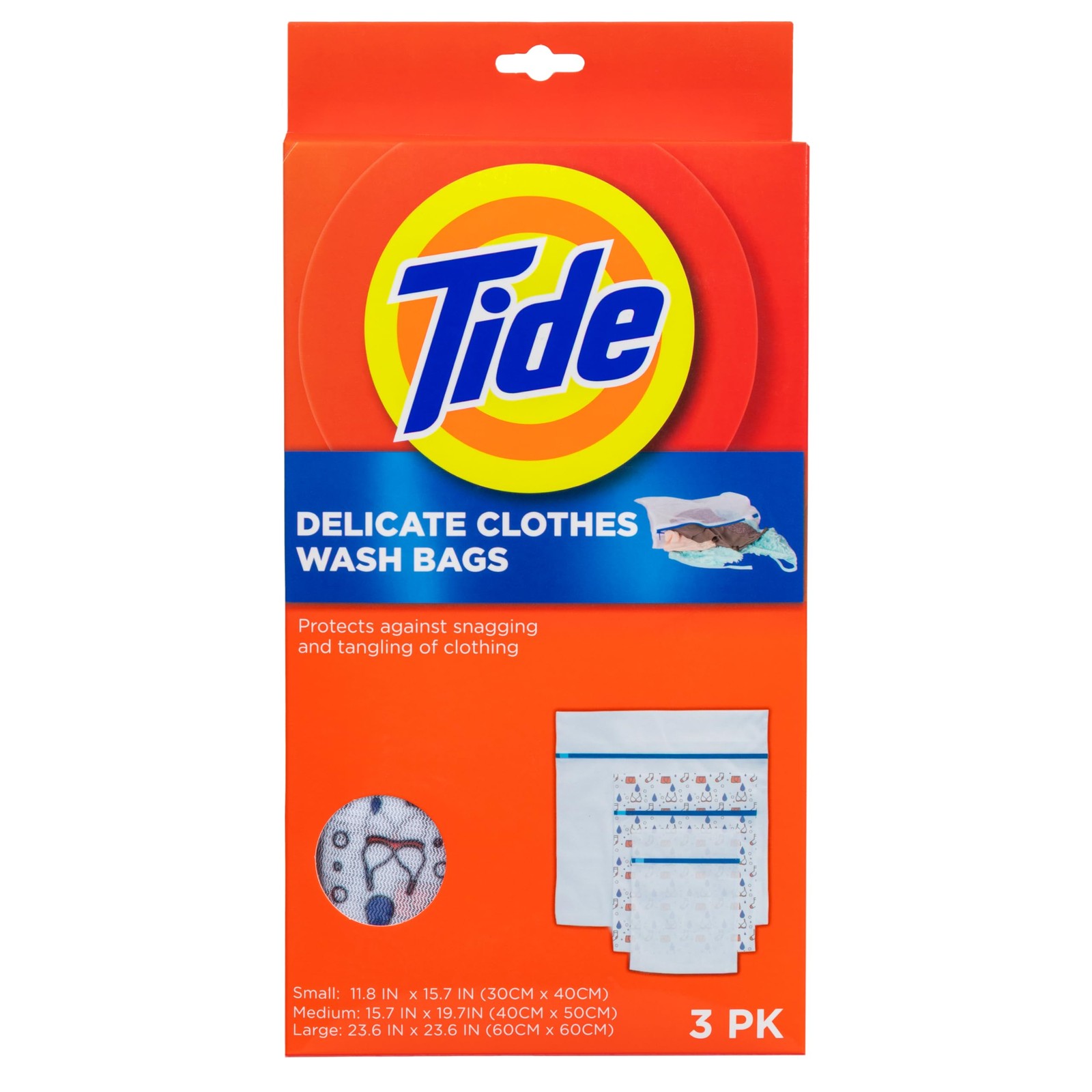 Tide Delicate Clothes Mesh Wash Bags for Machine, 3 Small, Medium, Large