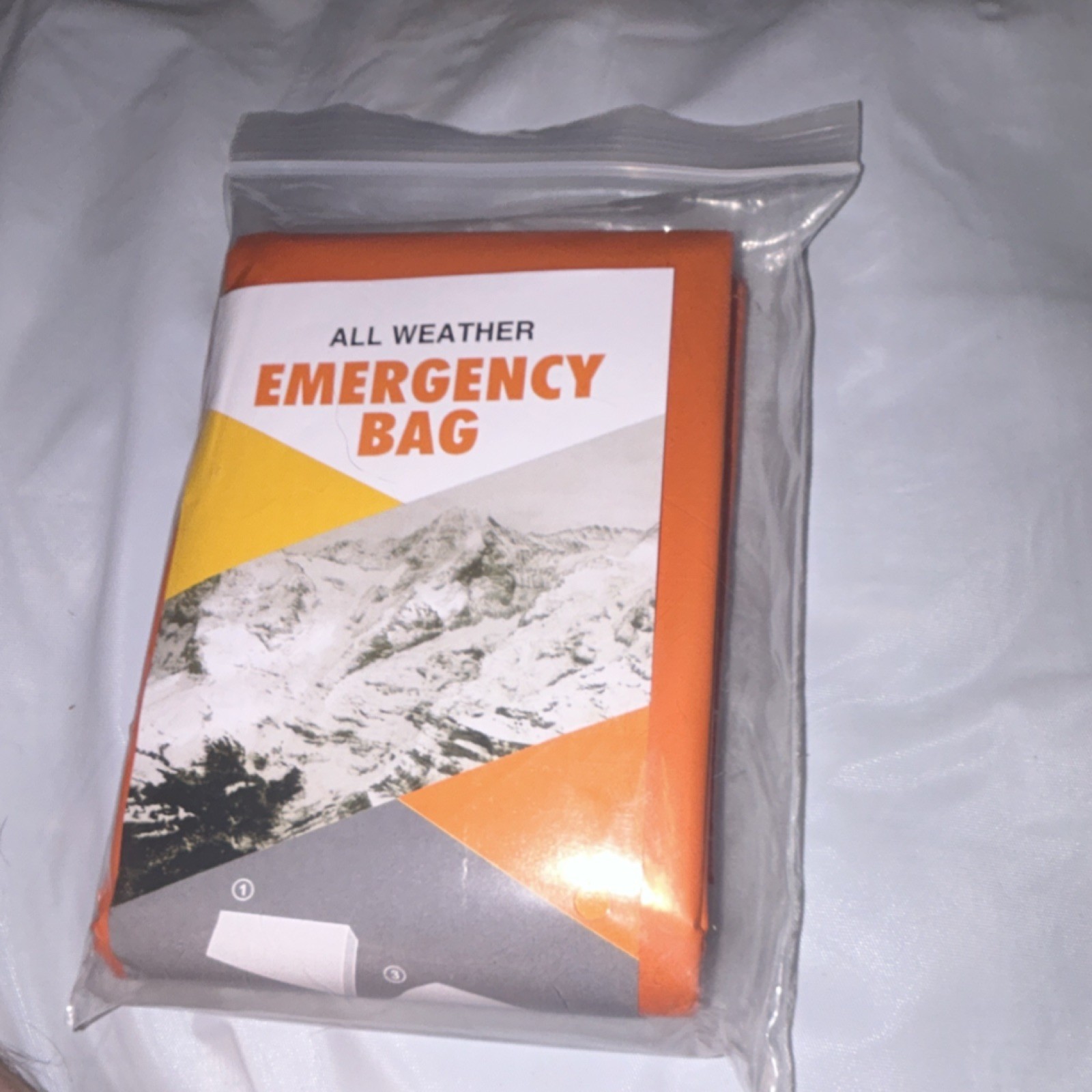 Lightweight Emergency Survival Sleeping Bag, Orange, 36 x 84 in, WTV-CH23