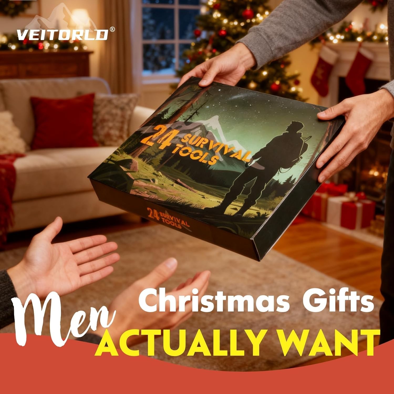 24-in-1 Survival Kit Advent Calendar 2025 – Perfect Gift for Men & Teens