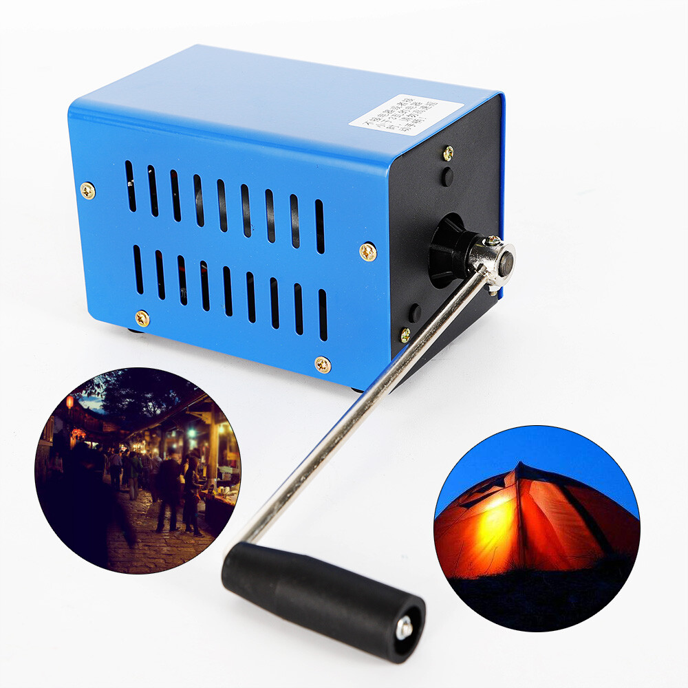 Hand Crank USB Emergency Charger Portable Travel Power Bank Manual Generator 20W