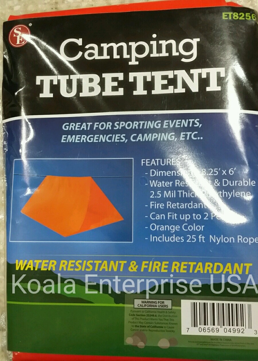 Shelter Tent 2 Person Tube Emergency Survival Hiking Camping Outdoor Portable
