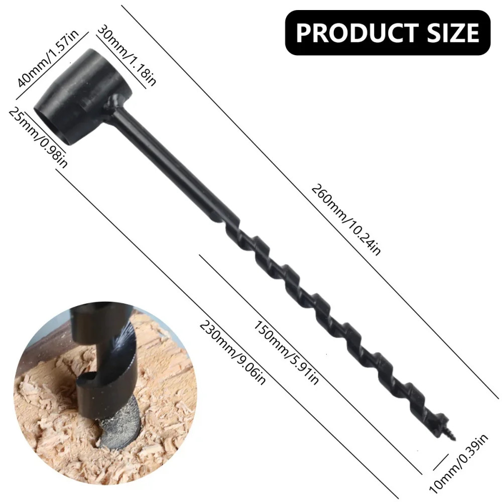 Bushcraft Hand Drill Carbon Steel Manual Auger Drill Portable Manual Survival Dr