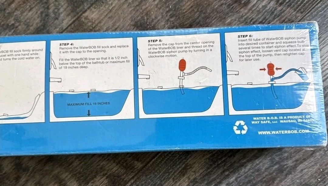 Water BOB Survival Emergency Drinking Fresh Water Storage 100-Gallons Kit