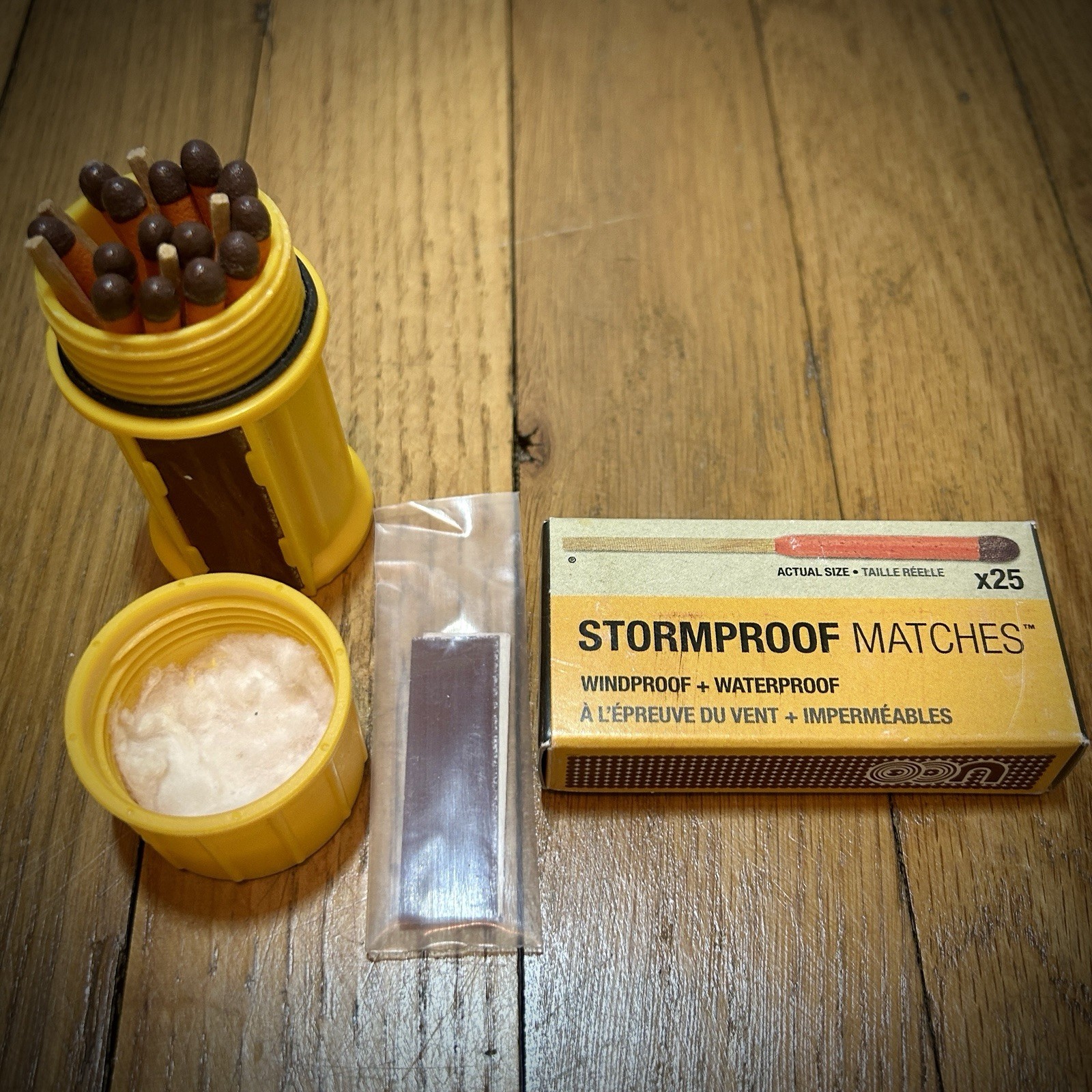 UCO Stormproof Match Kit Plus Extra 25 Match Box Windproof Waterproof Case
