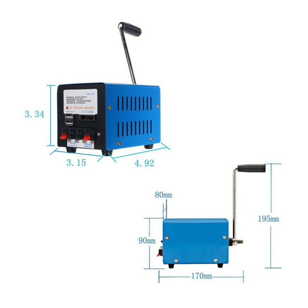 Portable Hand Crank Generator Emergency Charger Camping Outdoor Survival 20W