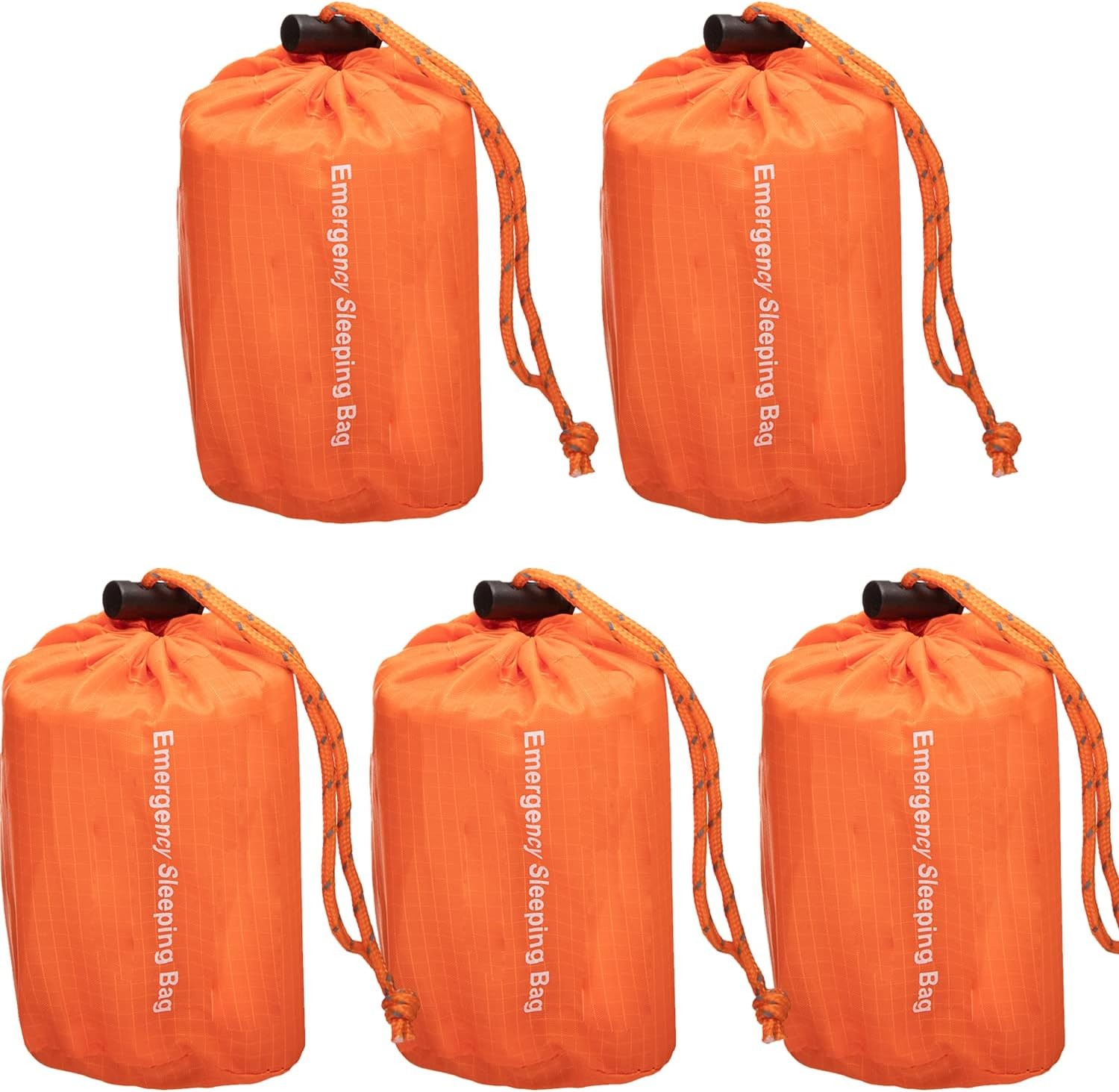 84″x36″ NovaMedic Emergency Sleeping Bag 5-Pack Thermal Mylar Bivy