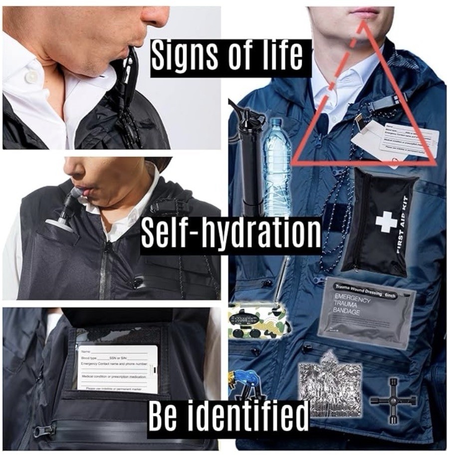 First Minute Vest Survival Camping ,earthquake,hurricane First Aid Kit