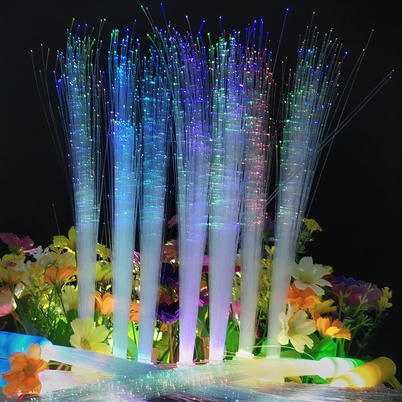 12 Glow Sticks Party Supplies, 3 Modes Color Flashing LED Light Sticks Glow in the…