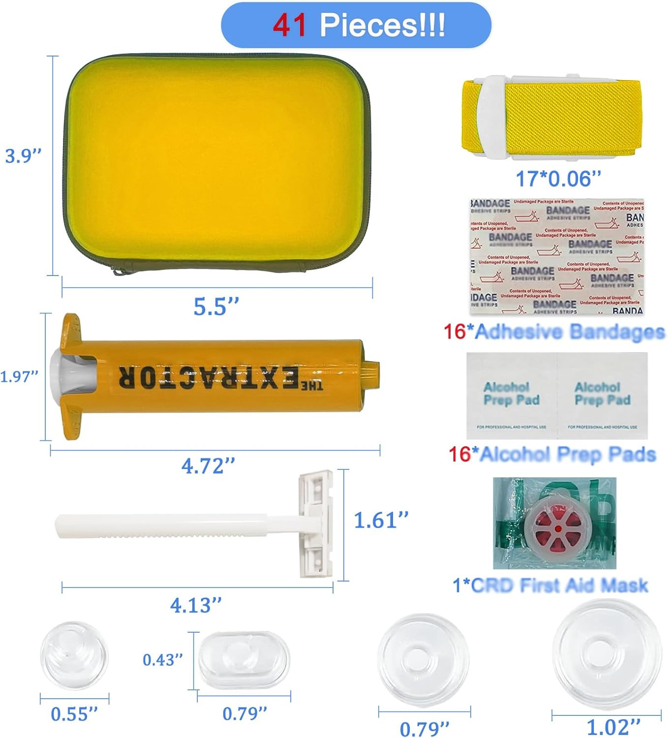 Snake Bite Kit for Humans,Rattlesnake Bite Kit,Bee Sting Kit, Venom Snake Bite K