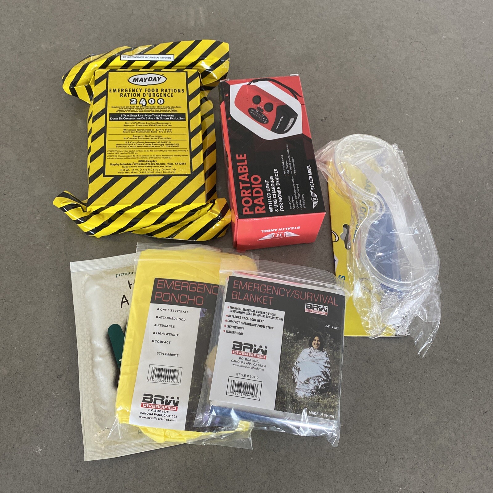2 Pk 72 Hour Survival Kit | Each Kit Covers 1 Person | New W/ Fast Ship!
