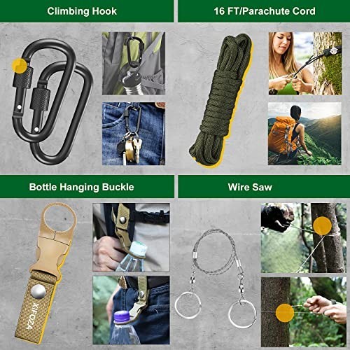 Survival Kit 27 in 1 Camping Gear Emergency Tools Portable Waterproof Box for