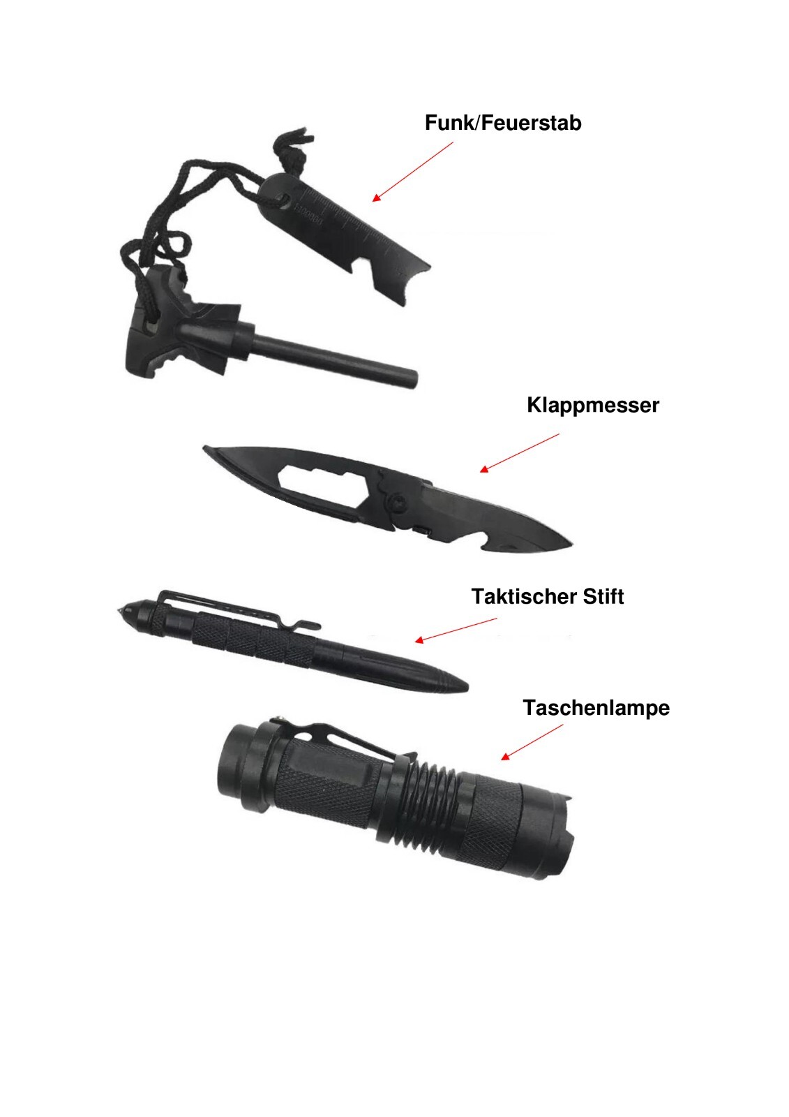 Survival Kit Notfall Kit 8 in 1