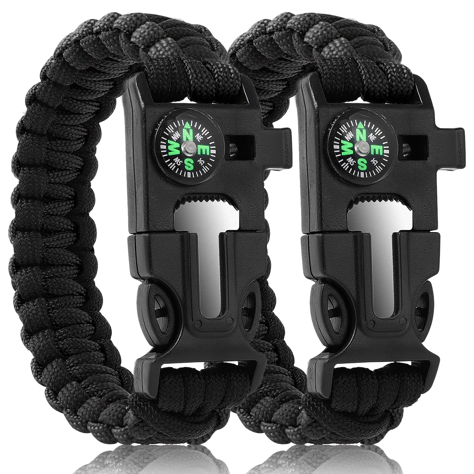 Paracord Bracelets,Survival Bracelets for Men Paracord Tactical 5-in-1 Campin…
