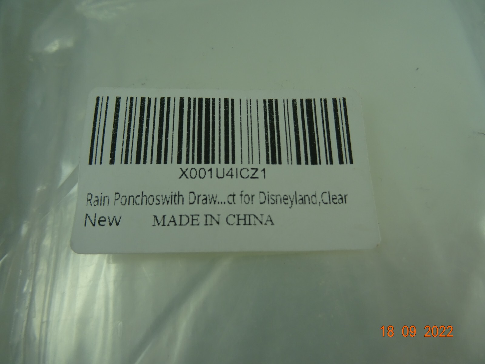 Rain Poncho Hooded OSFM Child size 5 pieces Clear NEW