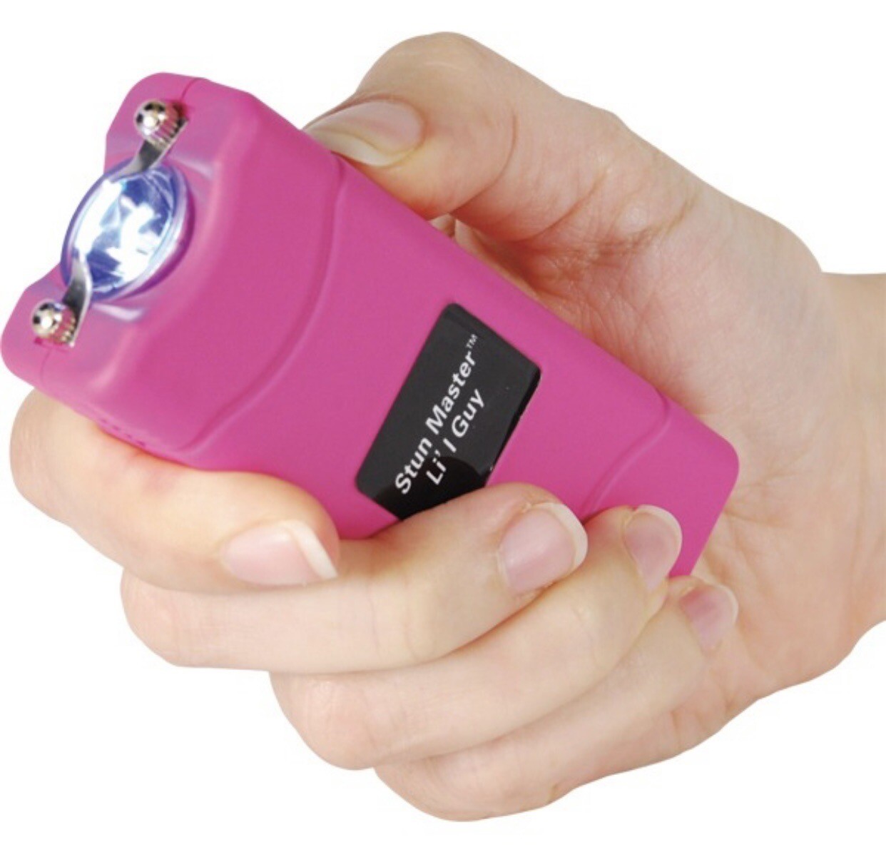 MINI Rechargeable Flashlight Stun Gun Pepper Spray Combo Women Self Defense