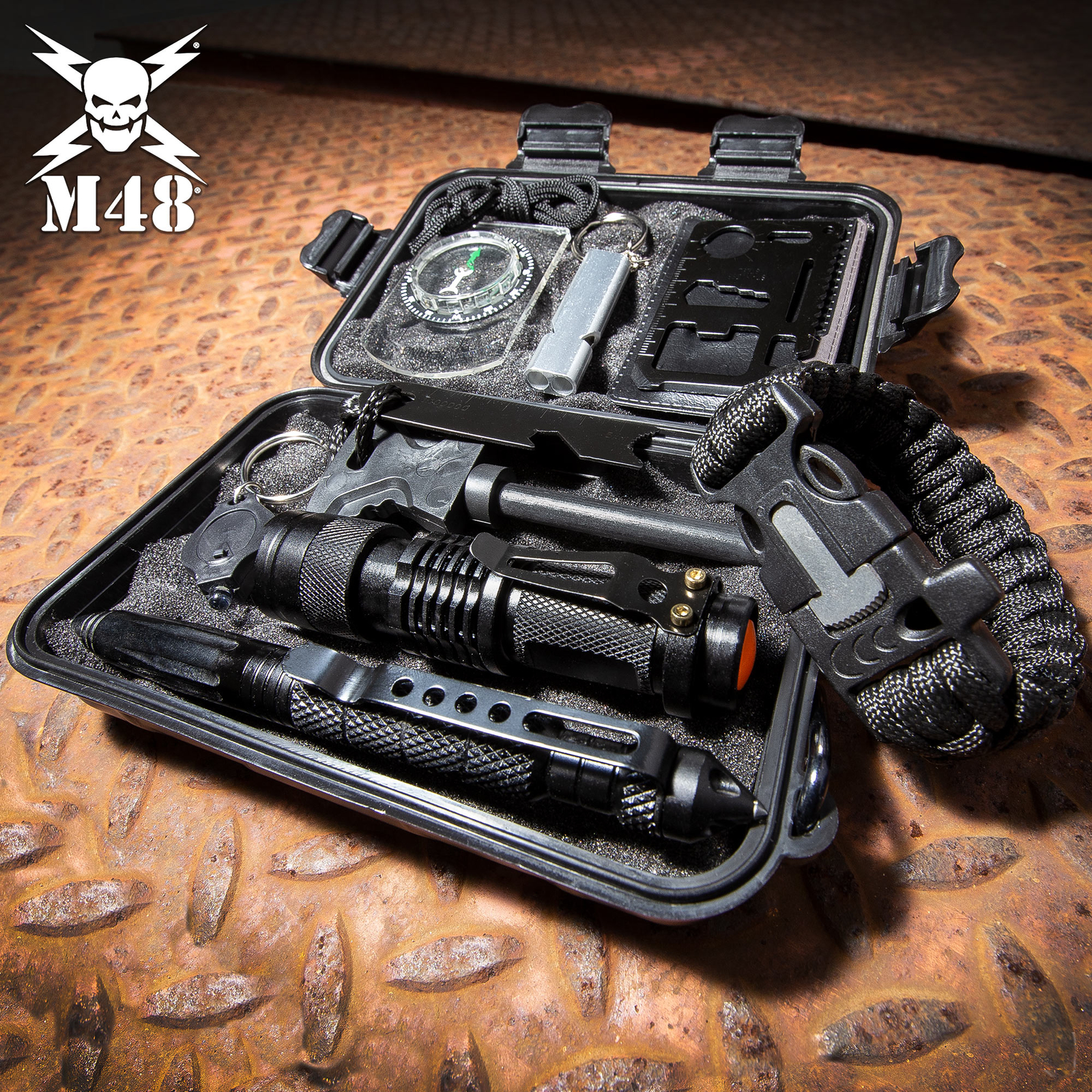 M48 SURVIVAL TOOL BOX Waterproof TPU Case Outdoor Emergency Kit SOS NEW