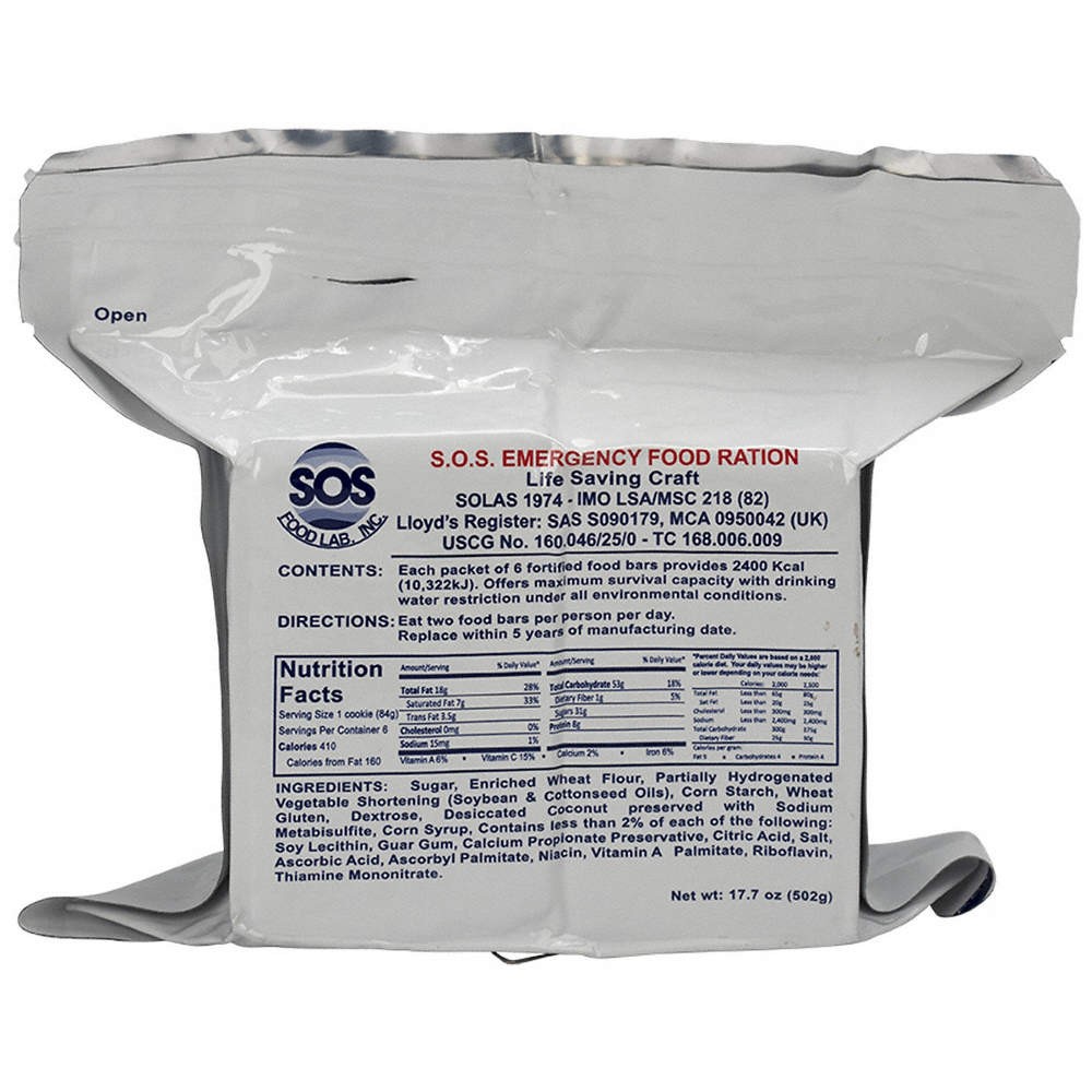 FIRST AID ONLY 805958 Emergency Food Ration Packet,17.7 oz 798CY3