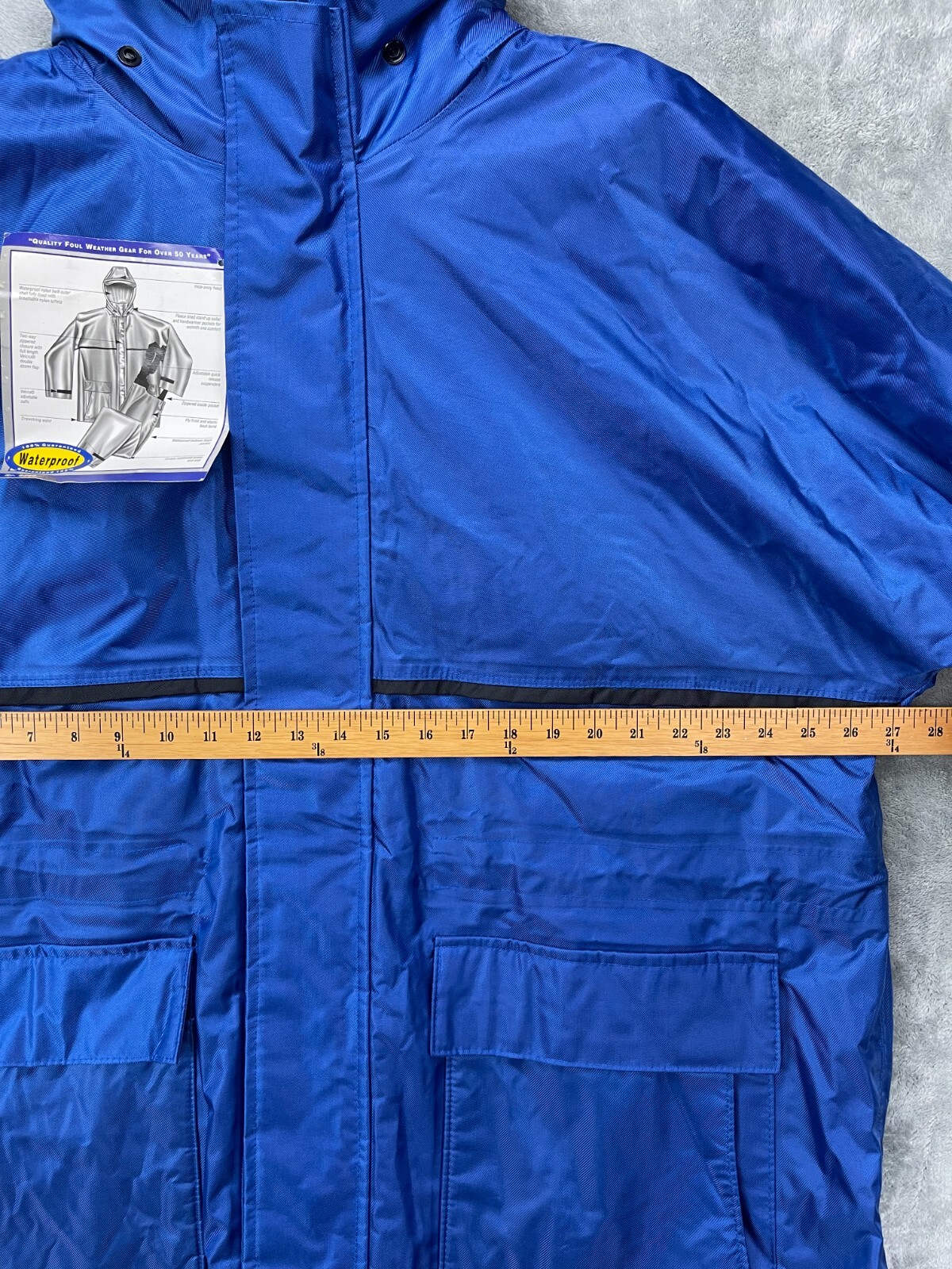 NWT Weather-Rite Men’s Foul Weather Suit Heavy Duty Blue XXL Nylon PVC 8260