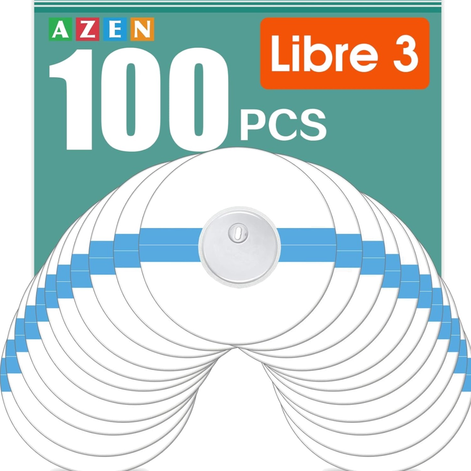 100 Pack Freestyle Sensor Covers for Libre 3 Waterproof Adhesive Patches