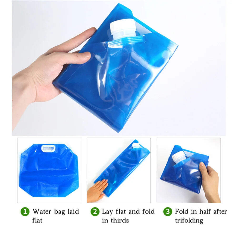 5L Water Bag Folding Portable Sports Storage Container Jug Bottle For Outdoor Tr