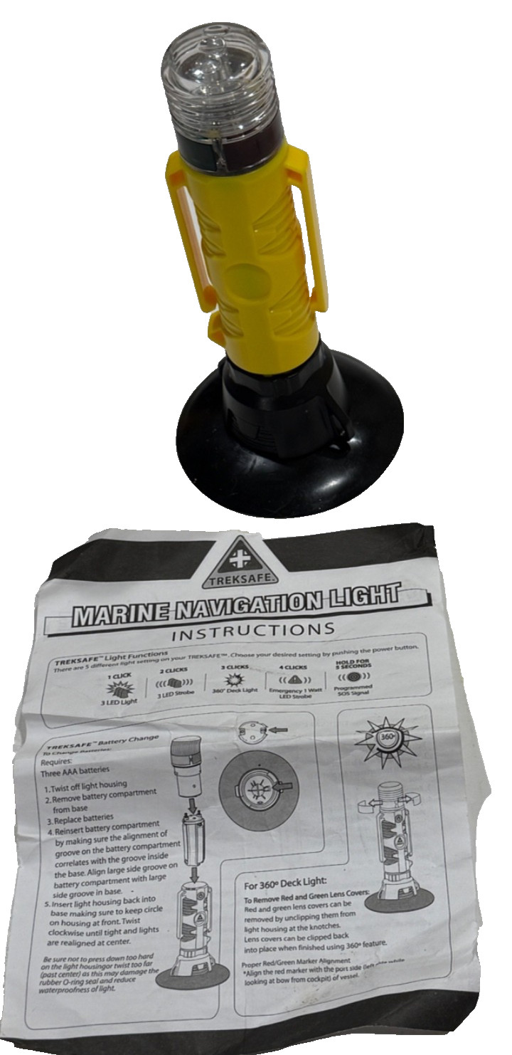 Treksafe Marine Safety Kit Bag w/ Navigation Light, Throw Rope, Bailer, Ponchos,