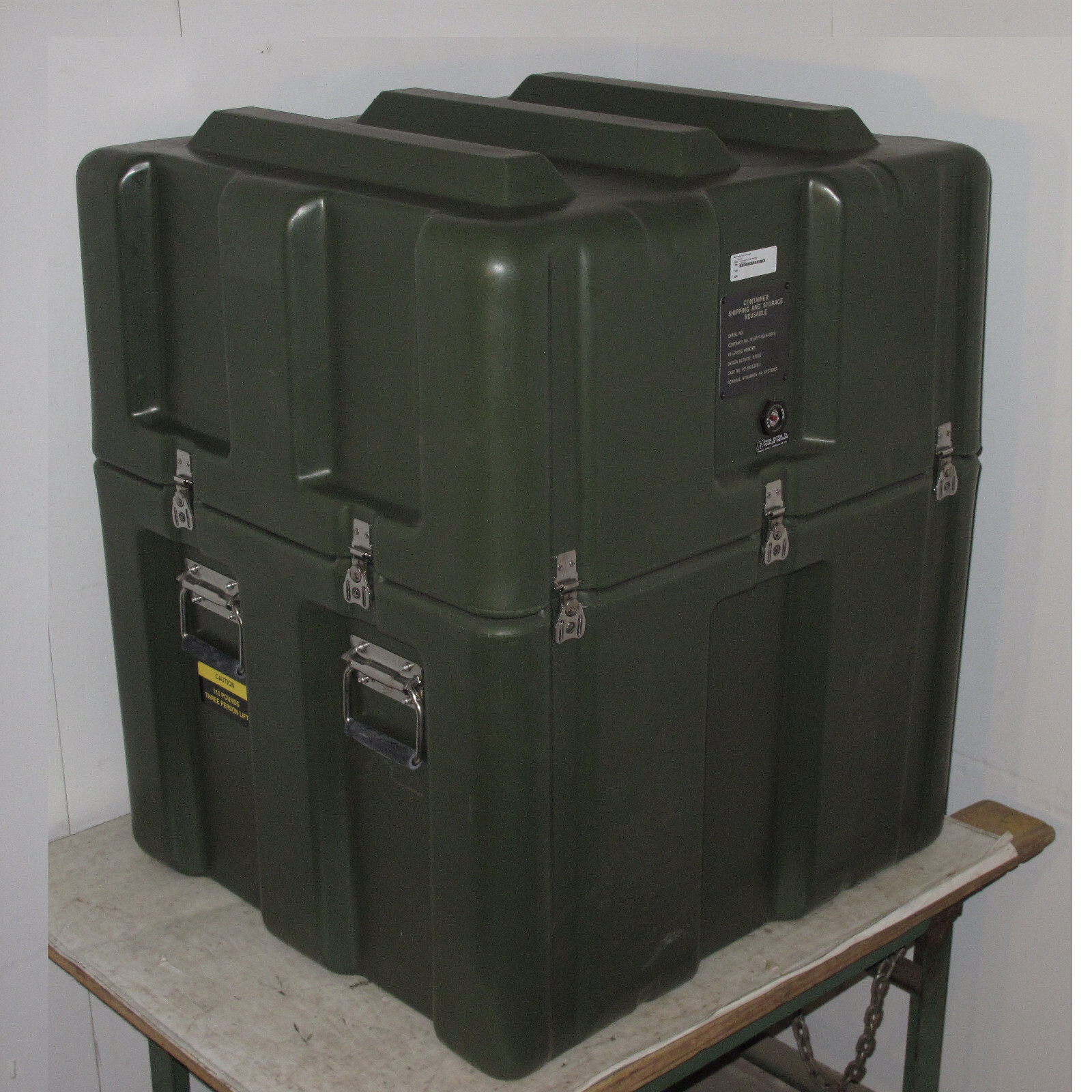 Hardigg Pelican 29x27x35 Hinged Single Lid Hard Case Printer Equipment Shipping