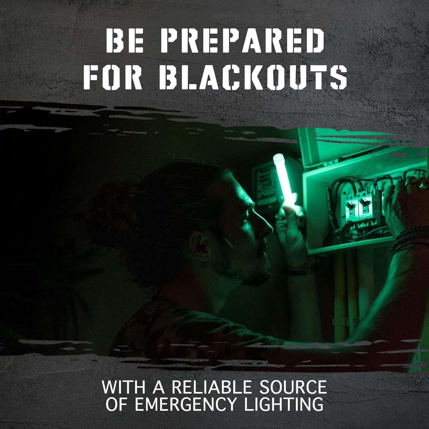 Emergency Glow Sticks with 12 Hours Duration, Individually Wrapped Industrial Gr