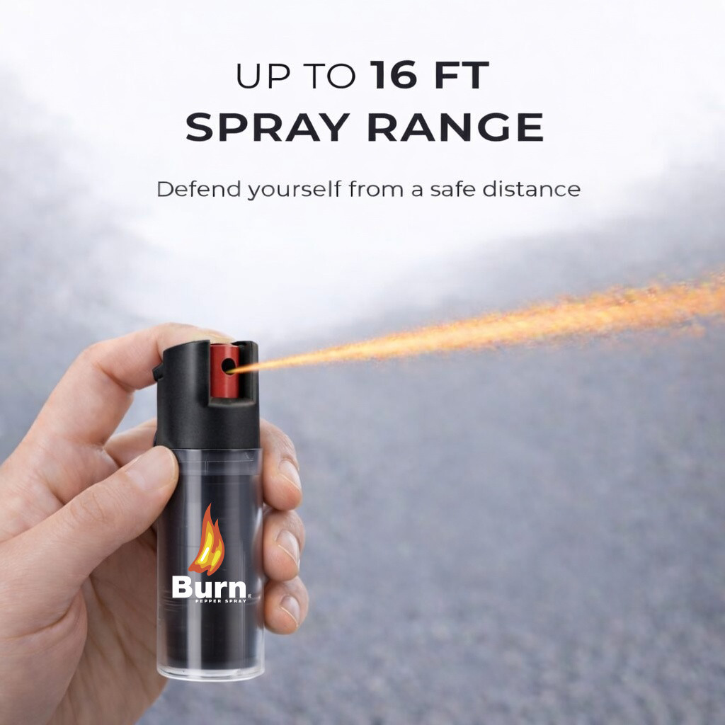2 Burn Pepper Spray .50oz Self Defense Keychain Security Protection Safety Lock