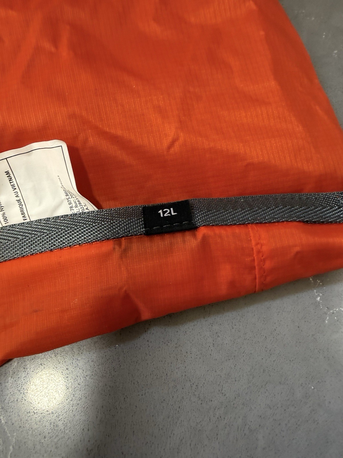 Osprey Ultralight Dry Sack 12L Outdoor Camping Hiking Expandable Packing Orange