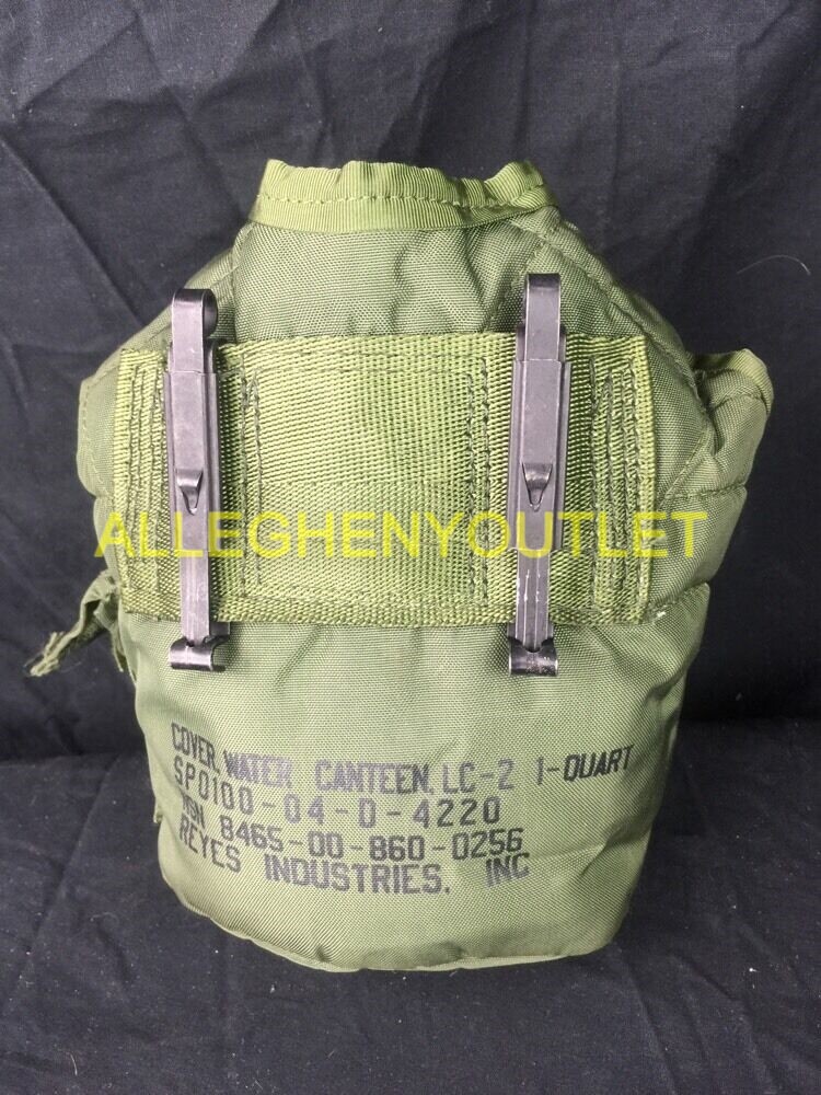 US Military Army 1 QT CANTEEN COVER 1 Quart Pouch w Alice Clips OD NYLON EXC