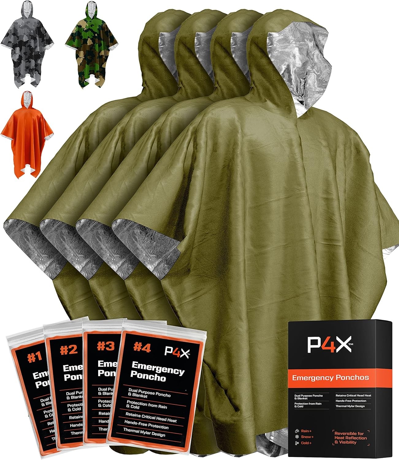 PREPARED4X Emergency Mylar Blanket Waterproof Wind-Resistant Outdoor Camping
