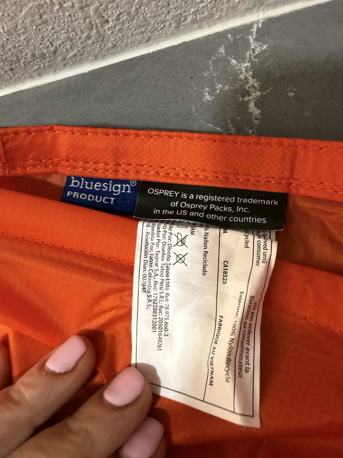 Osprey Ultralight Dry Sack 12L Outdoor Camping Hiking Expandable Packing Orange