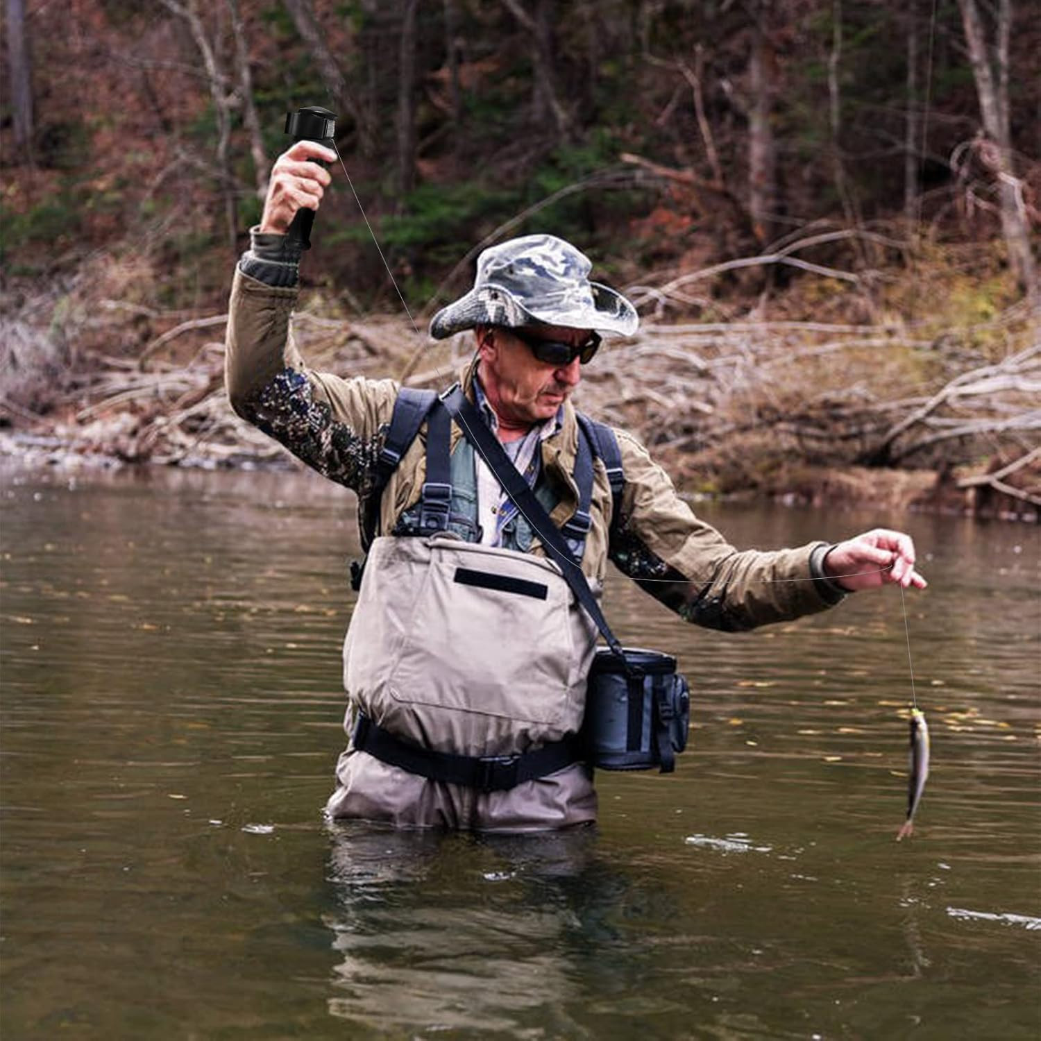 2.0 Backpacker Survival Fishing Kit, Emergency Lightweight Fishing System for Tr