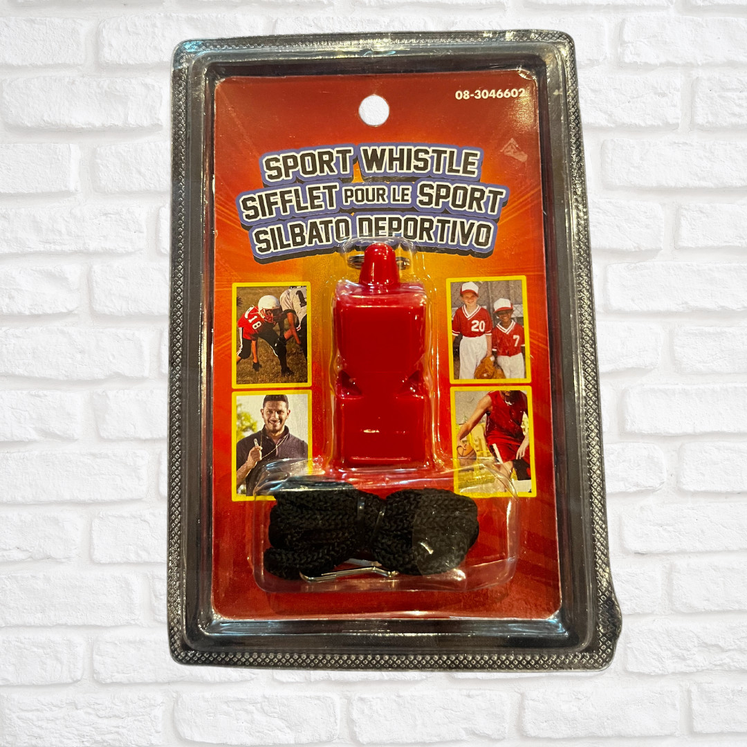 Sport Whistle – New In Box – Plastic Whistle with Lanyard