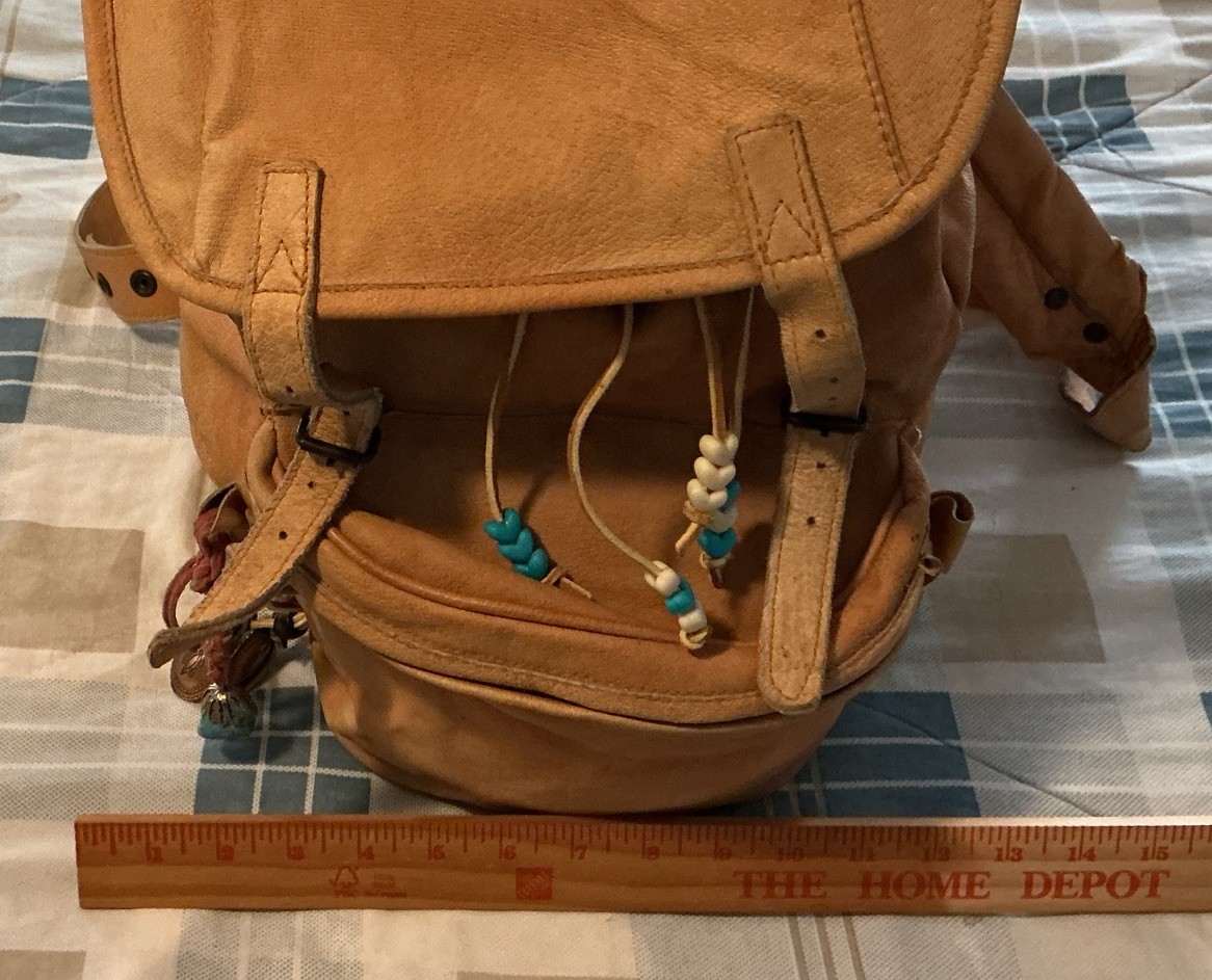 Tan Leather Backpack