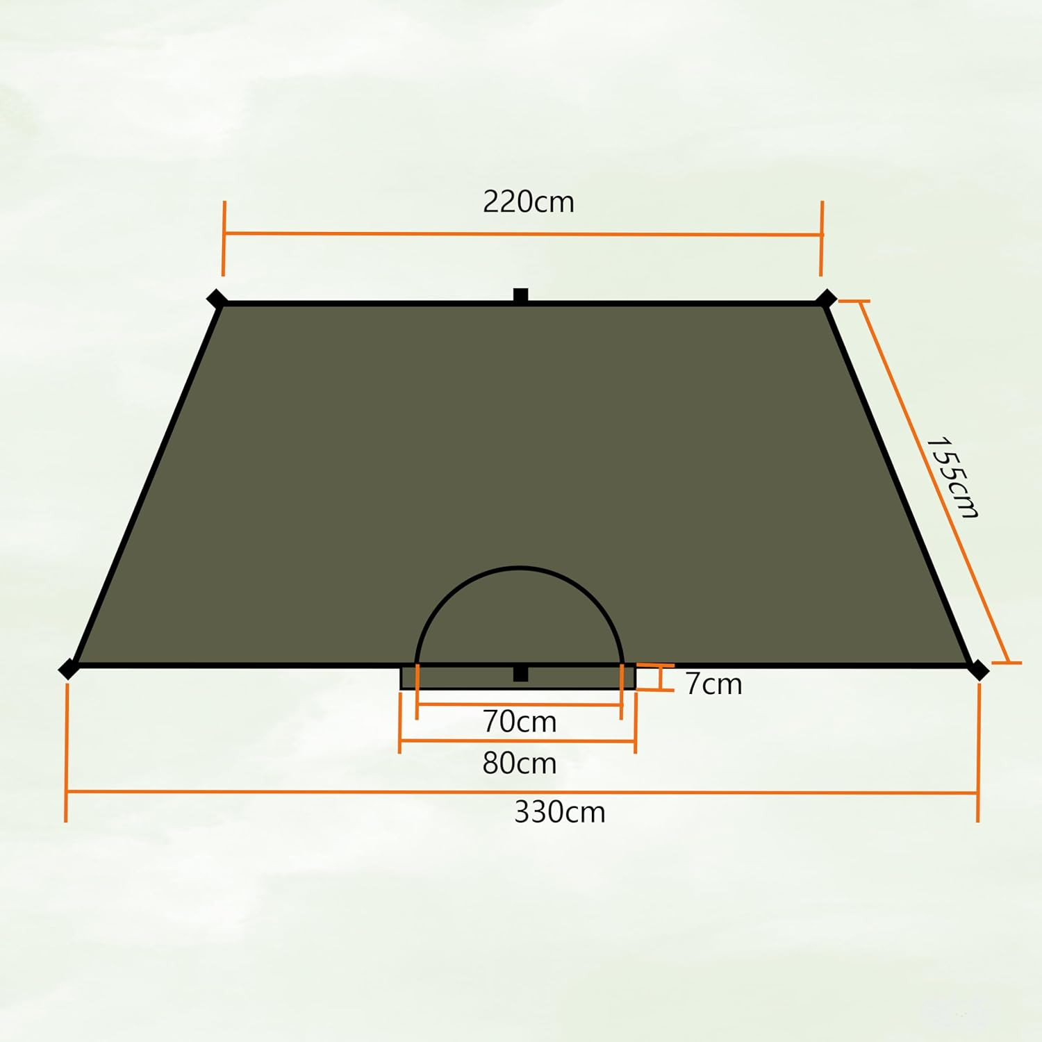 Onewind Lightweight Poncho Shelter, Solitary Shelter Cape Silnylon Emergency Sur