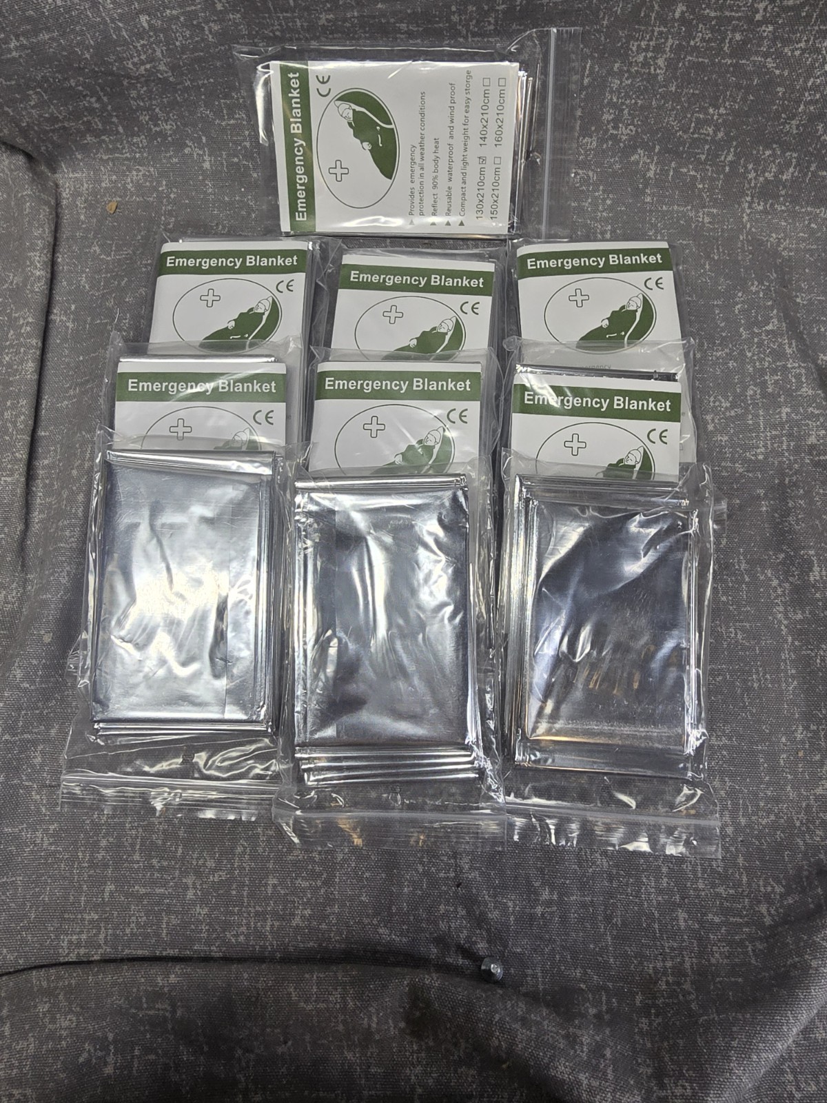 10 Pack Mylar Emergency Blankets Survival Compact Insulated Camping First Aid