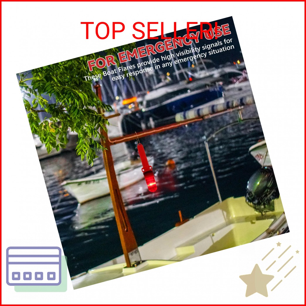 3Pcs Boat Flares, 2026 Upgrade Marine Flares,Visual Distress Signals for Boats,