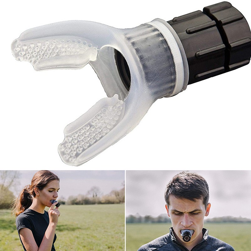 Breathing Trainer Exercise Lung Face Mouthpiece Respirator Fitness Equipment