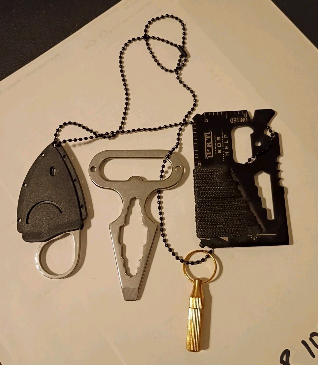 Survival Tools EDC Survival Gear Equipment Knife Rope Opener Emergency Multi Use