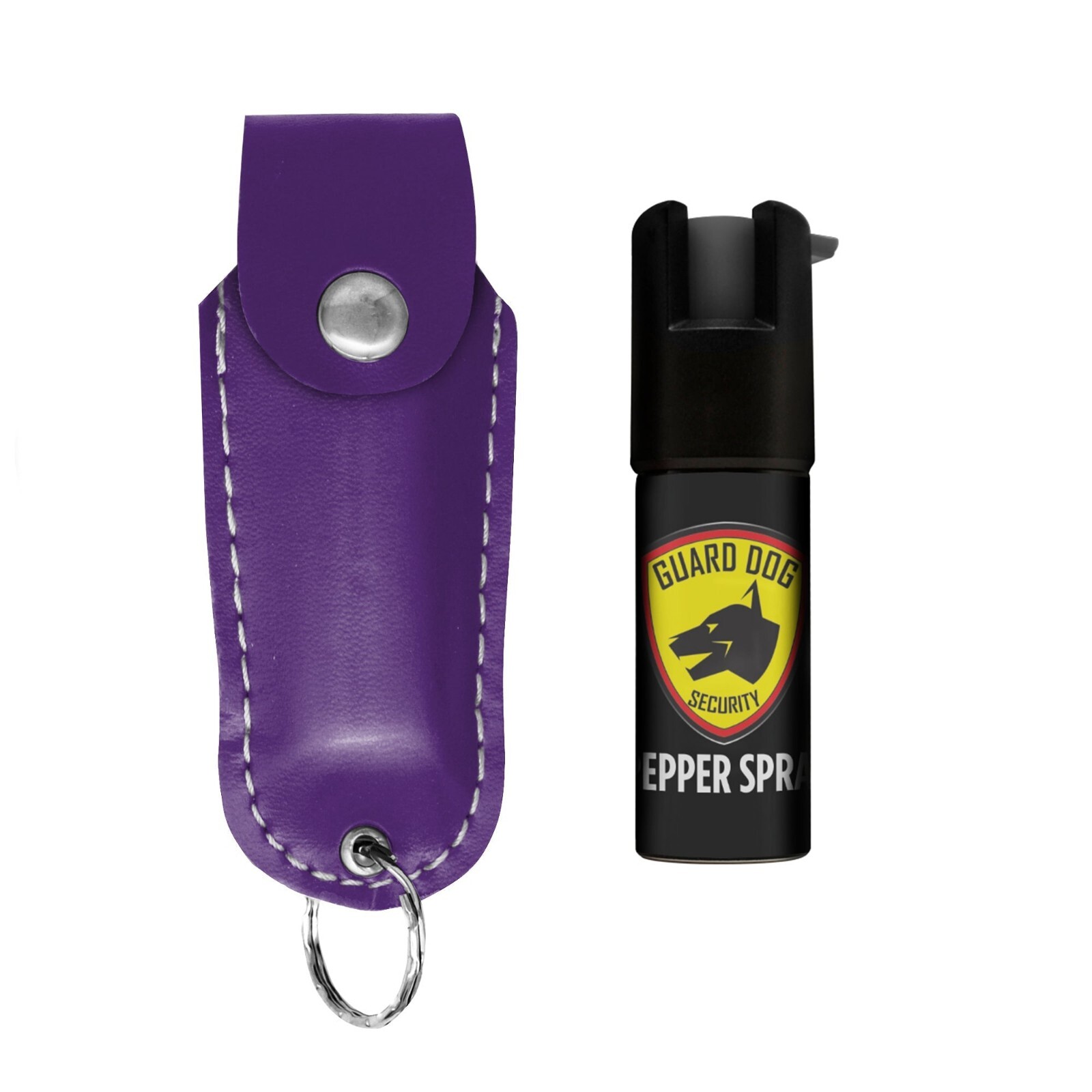 Guard Dog Self Defense Pepper Spray for Women OC-18 Keychain Purple Leather Pouc