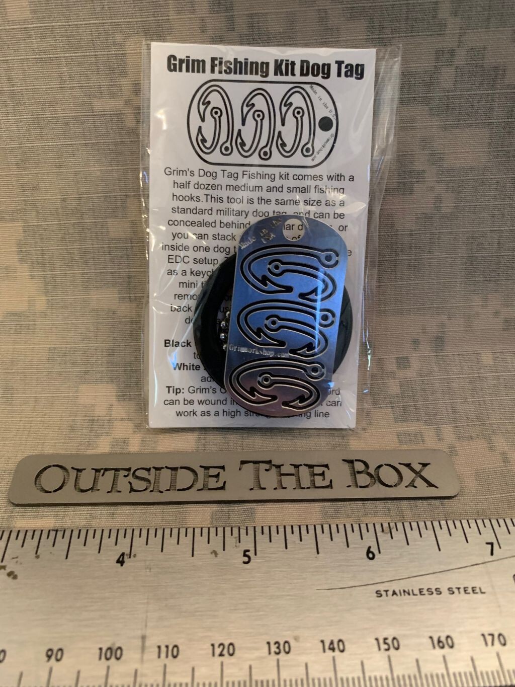 Emergency/Survival: Grim Workshop NEW – Fishing Hook Dog Tag – MADE IN USA!