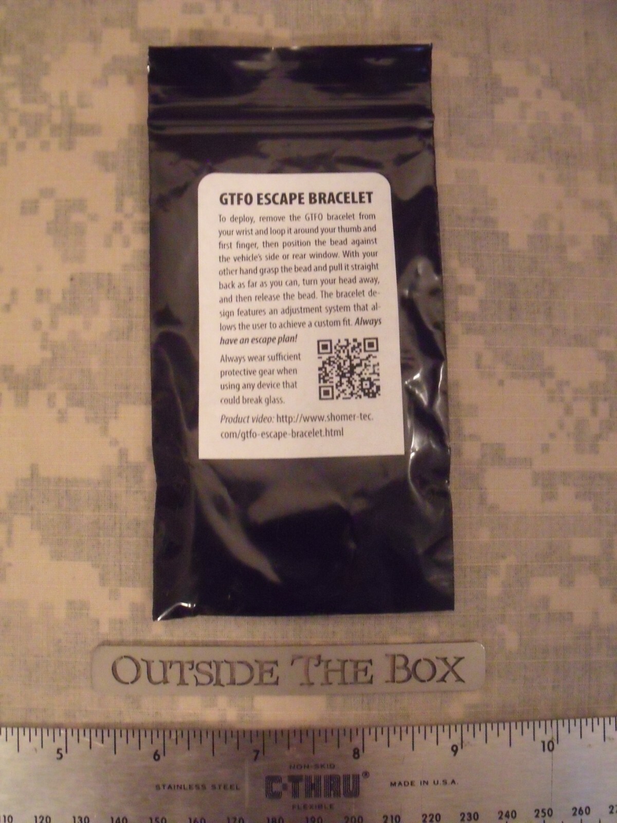 Emergency/Survival: GTFO Escape Bracelet 2.0, Covert Glass Break Tool, Wearable