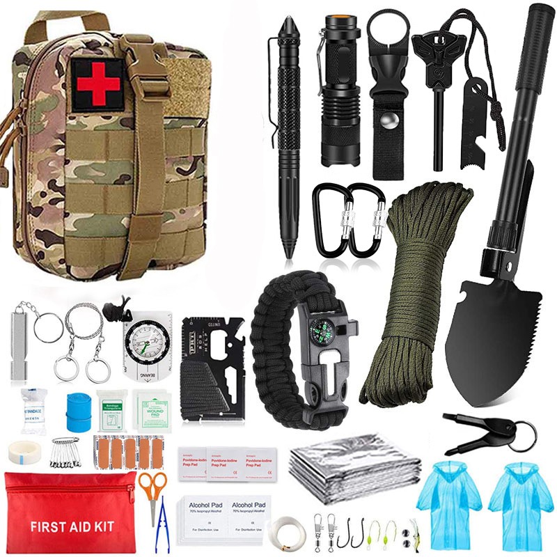 Survival First Aid Kit Medical Emergency Military Trauma Bag Tactical IFAK Molle