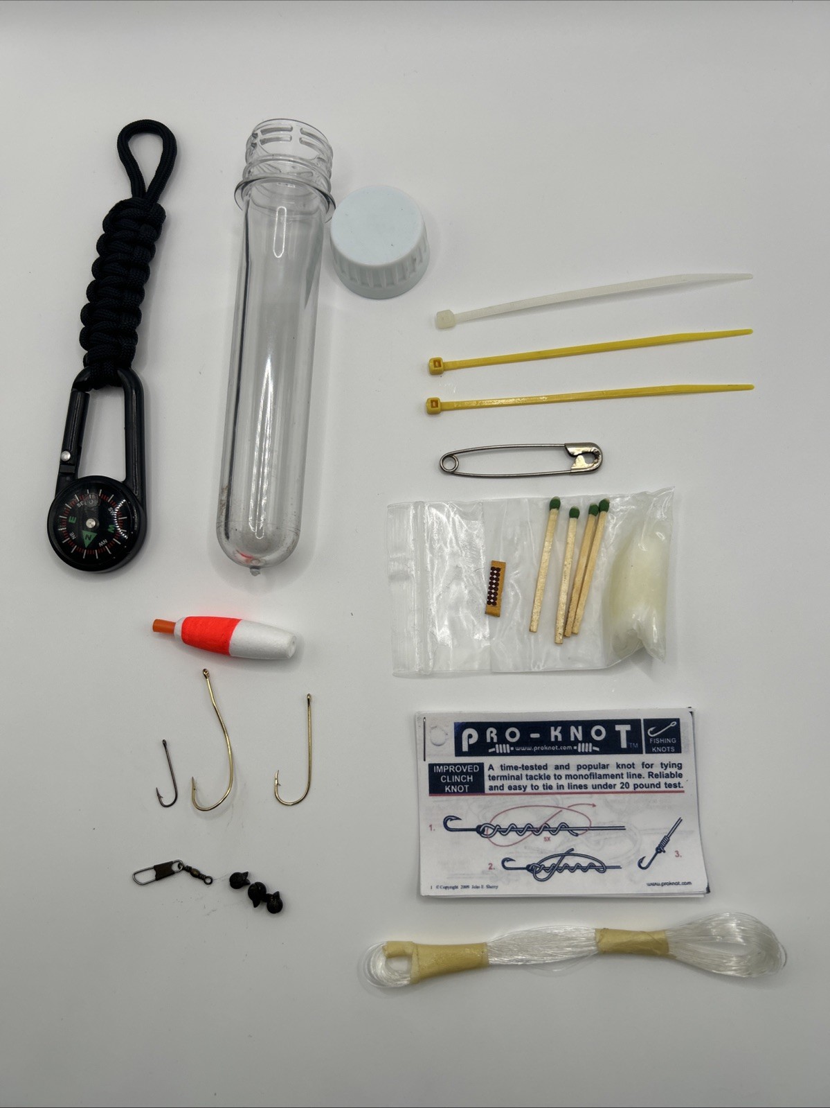 Survival Tube. Mini Emergency Fishing Gear. Custom Designed. lot#2
