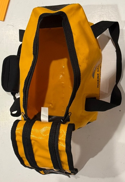 Treksafe Marine Safety Kit Bag w/ Navigation Light, Throw Rope, Bailer, Ponchos,