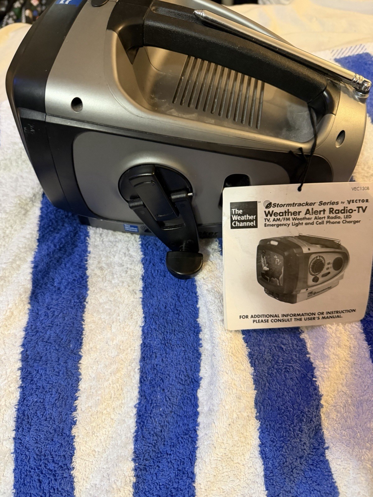 Vintage Vector Stormtracker VEC130B Weather Alert Radio TV Alarm Clock TESTED